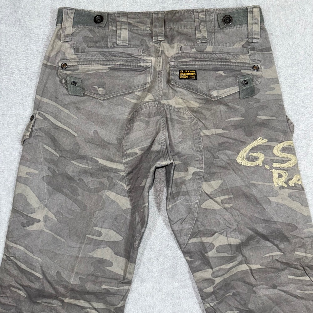 G-Star Raw Elwood Prisoner Camo Cargo Pants Grey Mens 32x32 3301 Raw - Picture 6 of 14